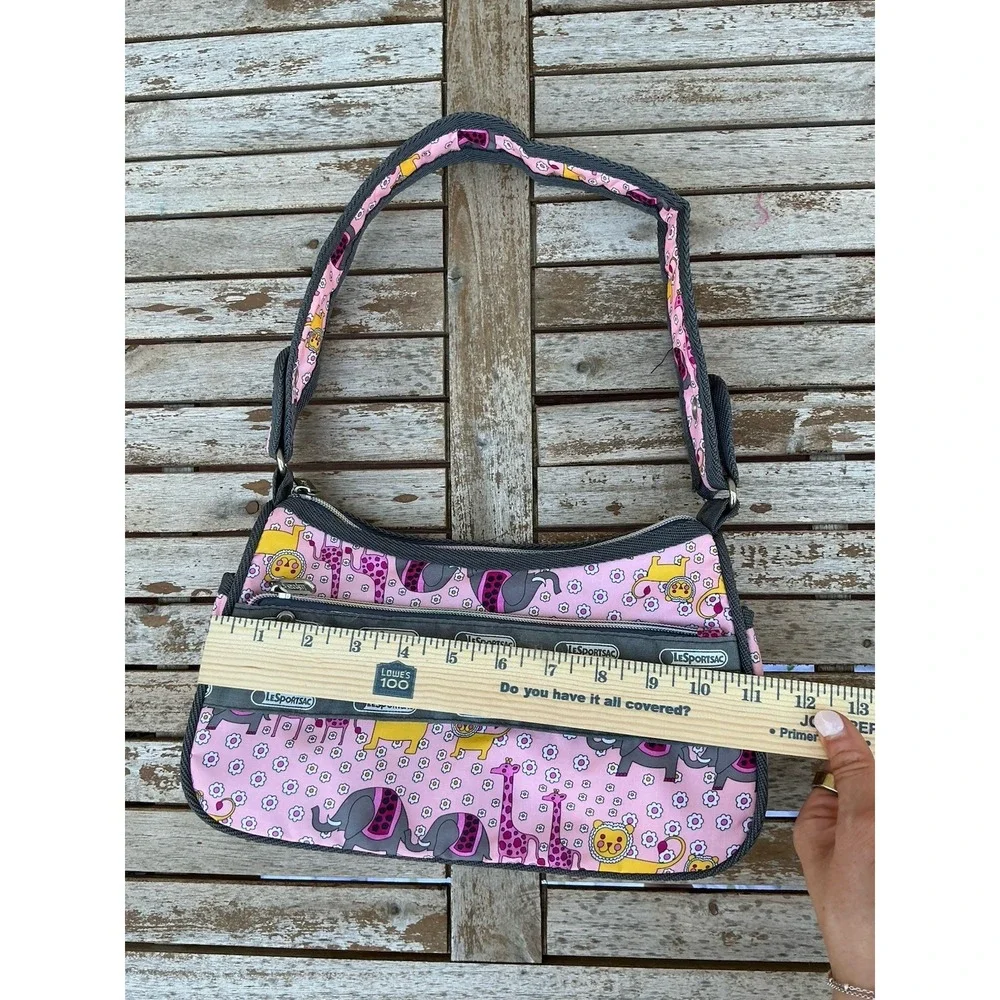 Lesportsac Tokidoki With Pink Jungle Animal‎ Elephant Giraffe Classic Hobo Bag